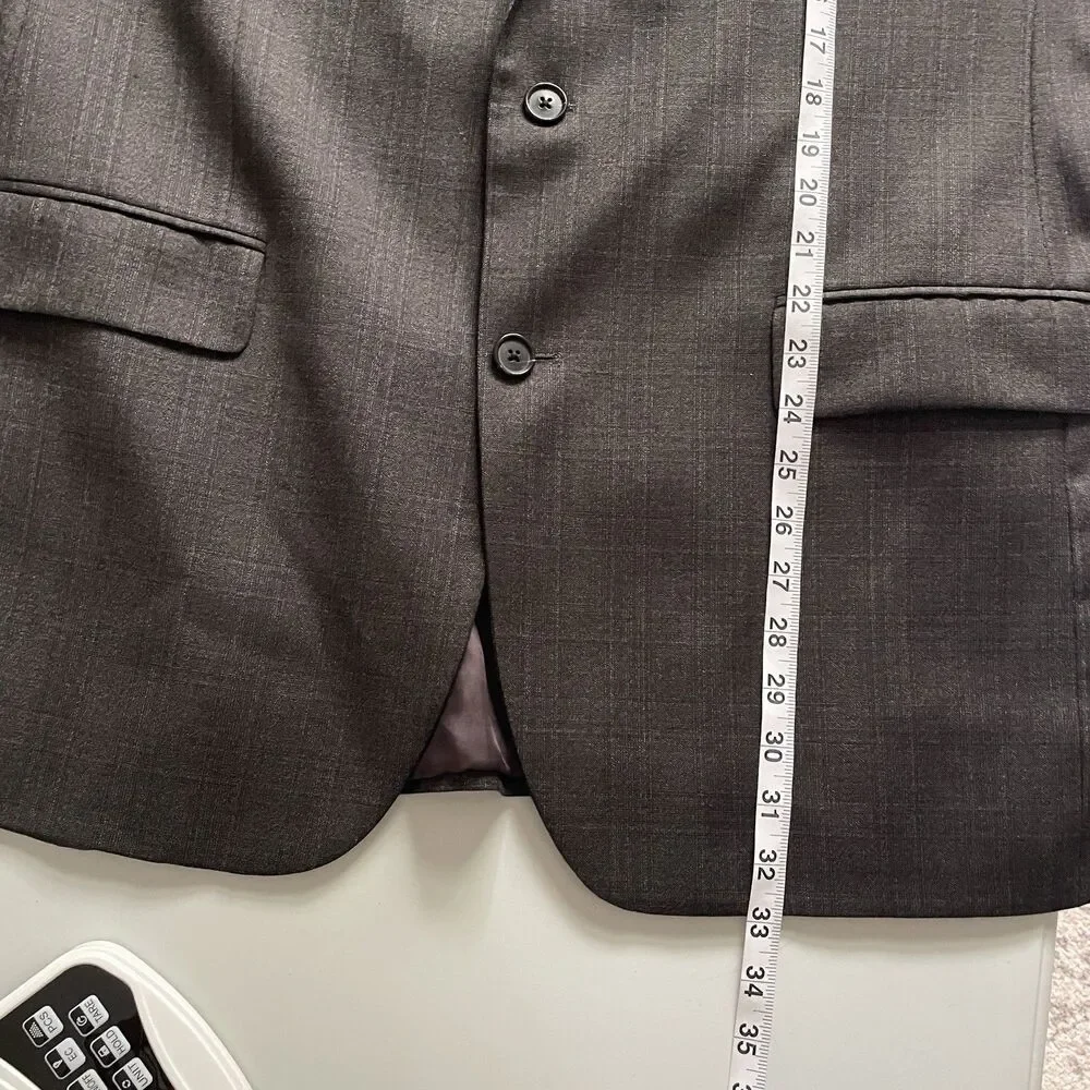 Brooks Brothers Makers 1818 Madison Sport Coat Blazer 42L 36W Gray Saxxon Wool